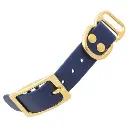 Navy Bleu & Laiton - 25 mm adaptateur BioThane avec rivets.webp