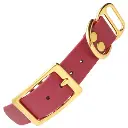 Wine Rouge & Messing - 25 mm adaptateur BioThane avec rivets.webp