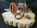 🐾Ensemble collier & laisse en paracorde – Modèle Indiana